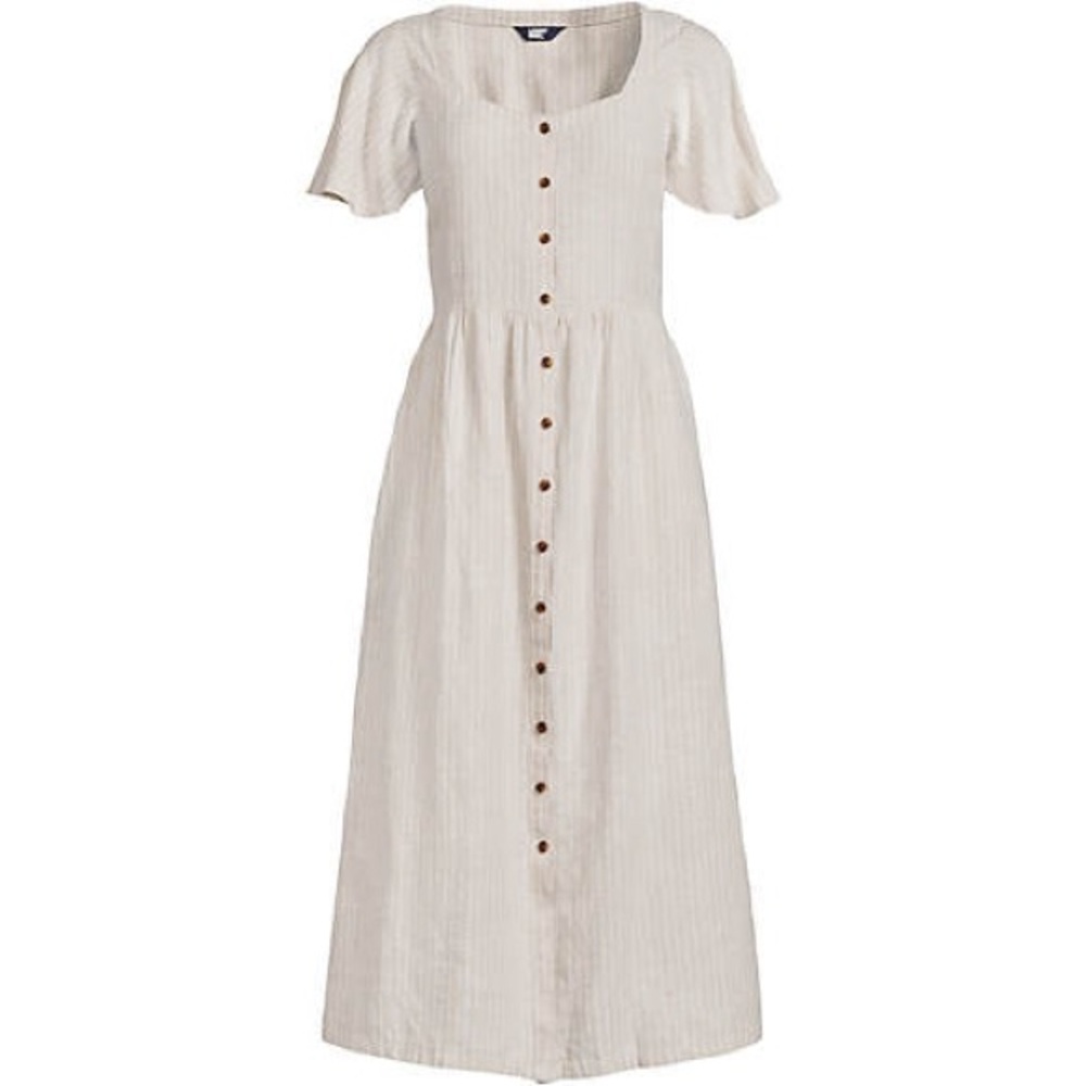 Pinstripe Linen Dress